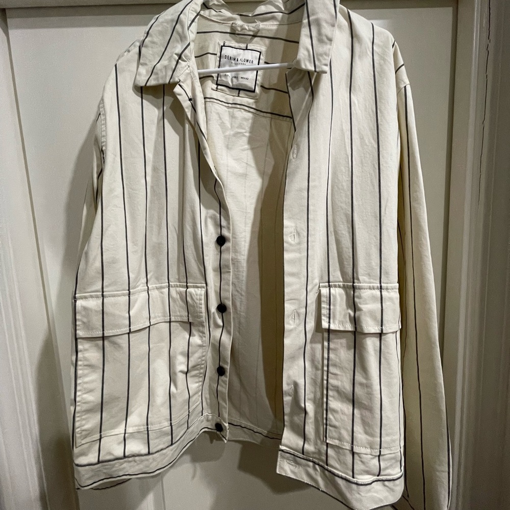 Denim & Flower Off White jacket - Large
